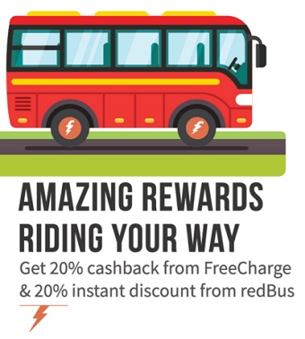 India Desire : Redbus Freecharge Offer : Get Rs 50 Cashback On Bus Ticket Booking At Redbus Via Freecharge Wallet